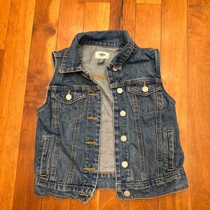 Old Navy Blue Denim Vest Classic Sleeveless Design